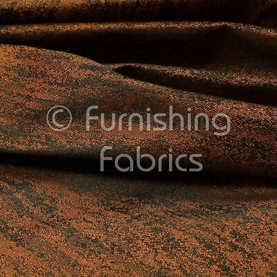 Neu Orange Vertikal Streifen Effekt Struktur Flach Chenille Polster Vorhang Stoff