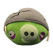 Angry Birds Corporal Pig Cracked Helmet Bad Piggies 5" Plush NO SOUND