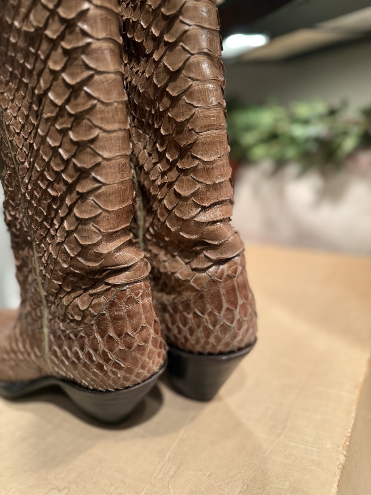 Vintage Larry Mahan Python Snakeskin Leather Cowb… - image 4