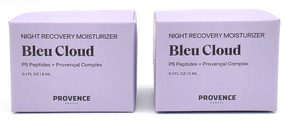 2 x Provence Bleu Cloud Night Recovery Moisturizer P5 Peptides Travel Sz 15ml Ea