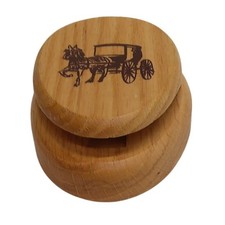Porte-serviettes Amish bois cheval et poussette marbre magique décor américain