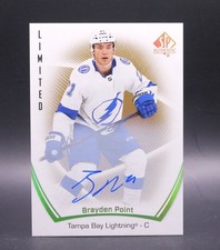 2021-22 Upper Deck SP Authentic #17 Brayden Point Limited On Card Autograph