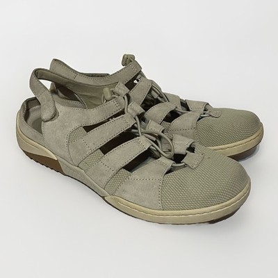Dansko Riona Women s Size 9 Ivory Bungee Laces Fisherman Sandals Sneaker Shoes