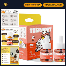 Cat Calming Diffuser Refill Kit 2-Pack - 60-Day Pheromone Supply for Stress, Agg