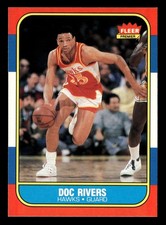 1986 FLEER #91 DOC RIVERS RC HAWKS
