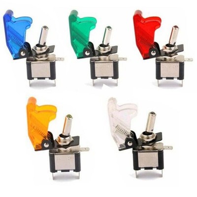 LED Rocker Switch ASW07D with Transparent Cover for Car Modification 12V24V 20A