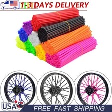 72PCS Wheel Rim Spoke Skins Wraps Guard Protector Covers Motorcycle Dirt Bike