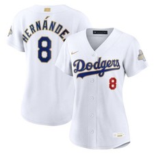 Los Angeles Dodgers Kike Hernandez Nike Women's Gold Collection Stadium Jersey