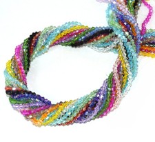 4mm Bicone Crystal Glass Rondelle Faceted Spacer Beads 1350pcs 15 Colors