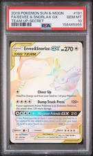 PSA 10 Eevee & Snorlax GX - 191/181 - Tag Team Rainbow - Team Up - Pokemon  on eBay