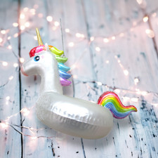 6" Unicorn Pool Float Ornaments Set Of 2 Christmas Decor SHIPS WITHIN 10 DAYS