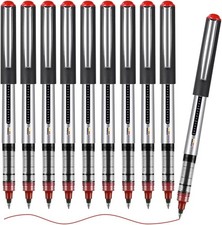 Flüssigtinte Rollerball Stift 0,5 mm Rot 10 Stück Tintenroller Set Bürobedarf