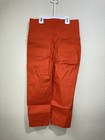 julia lkeini Women’s Orange Solid Pleated Dress Pants Pockets Zip Button, XXL — photo 2