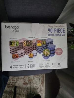 Bentgo Prep 90-Piece Food Storage Set, Dusky Fields