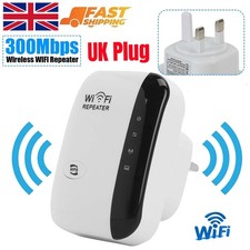 WiFi Signal Extender Range Repeater Booster Internet Amplifier 300Mbps UK Plug