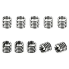 PATIKIL Thread Adapters Sleeve Reducing Nut, 10 Pcs M8*1.25 M6xM8x8mm, Silver 