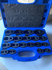 CR-MO Metric Crowfoot Spanner Set 19pc 8-32mm Molybdenum Case