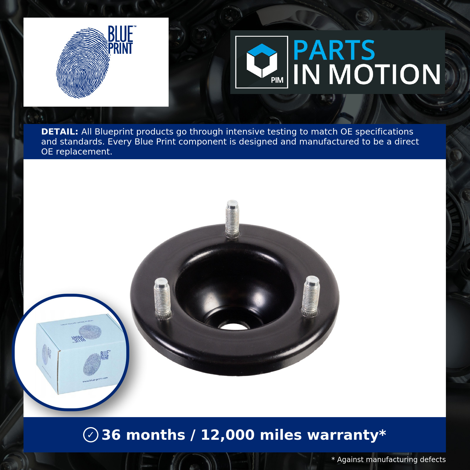Top Strut Mounting fits MITSUBISHI L KA4T 2.5D Front 10 to 15 4D56(16V) MR992326 - Image 3