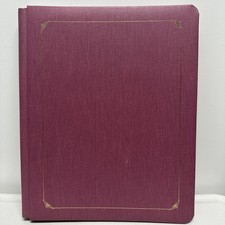 Creative Memories 12x15 Scrapbook Album Mulberry Pink Retired W/ Pages Gold Foil