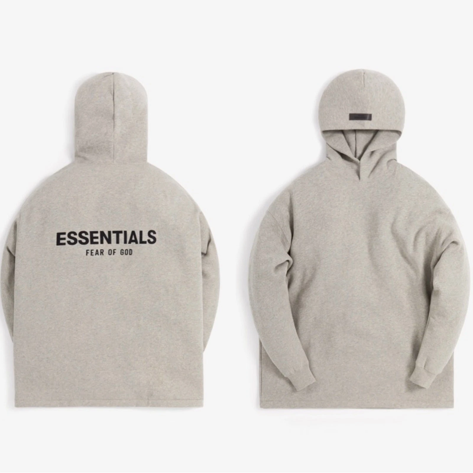Felpa con cappuccio uomo Essentials Fear Of God Dark Oatmeal Relaxed nuova con etichette taglia media