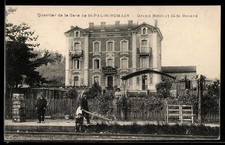 Old postcard St-Pal-St-Romain, Quartier de la Gare, Grand Hotel and Café Bouard