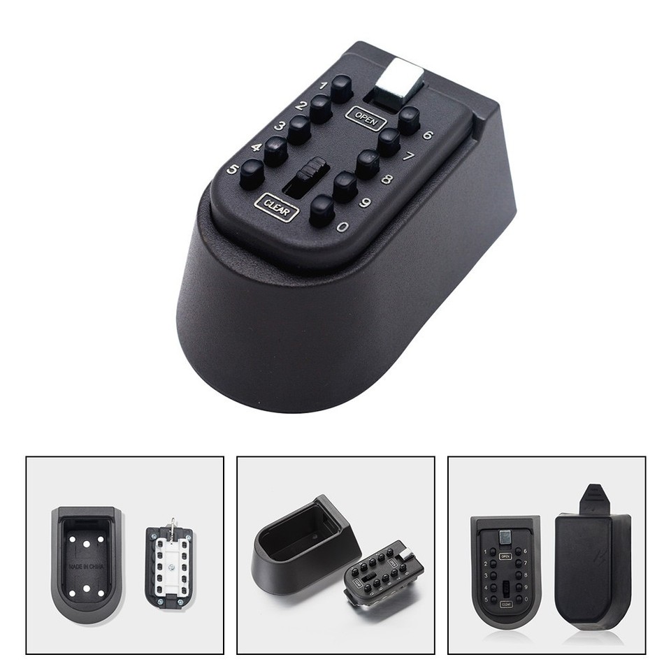 Secure Coding Lock Graphics 1 Set Security Key Lock Box Outdoor Storage Box with Code Combination ...