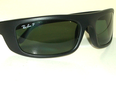 RAY-BAN ITALY RB4053 601-S/9A 3P MATTE-BLACK POLARIZED SPORT WRAP SUNGLASSES