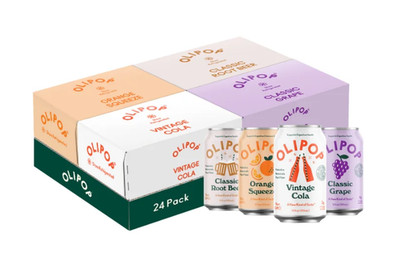 Olipop Prebiotics Soda Variety Pack 12 oz 24-Count Healthy Sparkling Drinks