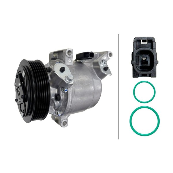 Klimakompressor 12 V Ø 110 Mm Hella Iam-Expertise Passend FüR U.A. Mazda 2-image