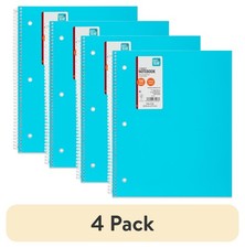  4-pack Pen Gear Notebooks, with inner pocket, 9 inches x 11 inches, 100 sheets