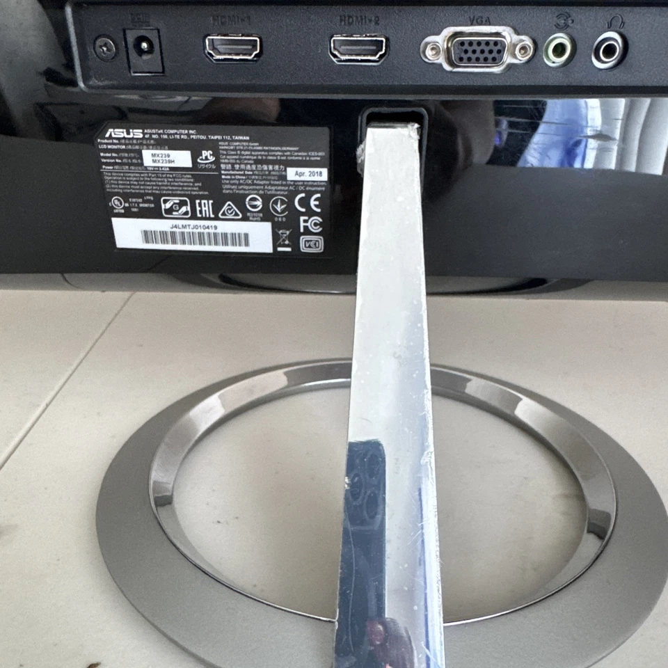 ASUS Designo MX239 23" inch IPS LCD HD Monitor 1920 x 1080 75Hz 5ms - Image 4 of 4