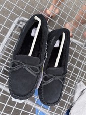 Slippers Auden Black Suede Leather Size 6 New With Tags