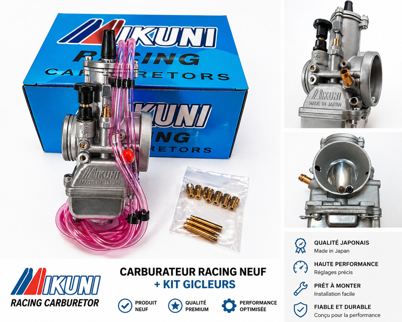 Carburateur Mikuni TMX38 anti-engorgement pour moto YZ125 et KX125
