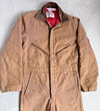 Vintage Walls Blizzard Pruf Insulated Coveralls Mens S/M 29 Inseam Duck Canvs Br