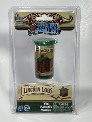 World's Smallest LINCOLN LOGS Miniature Cabin Toy Doll House NEW SEALED NIB