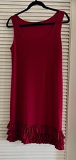 Tiana B Women's Sleeveless  Dress Lightweight Ruched Dark Pink Size S New