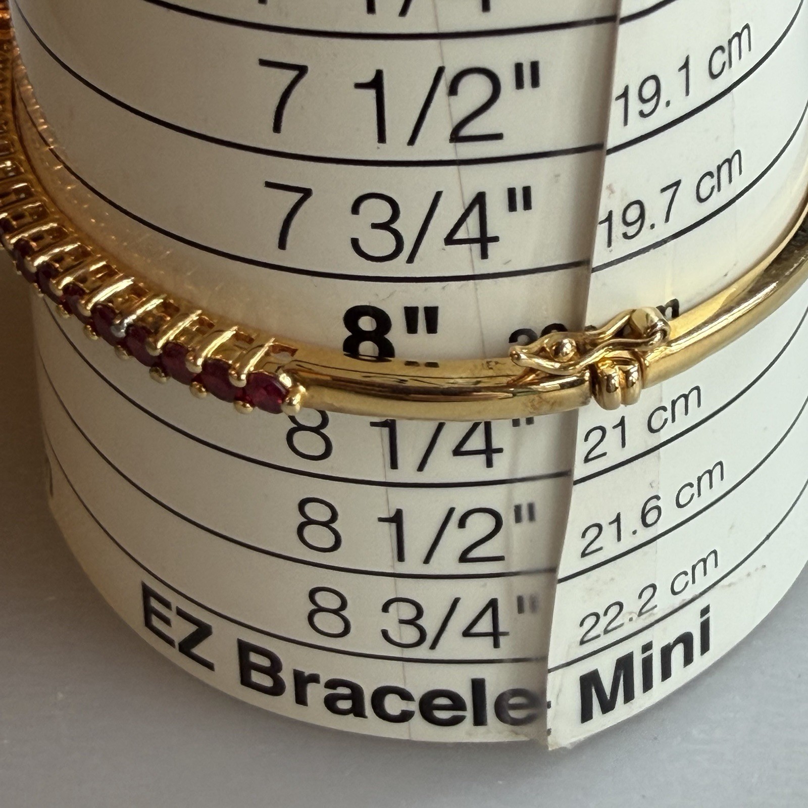 Ross Simons Sterling Silver Lab Crtd RUBY  Bangle… - image 8