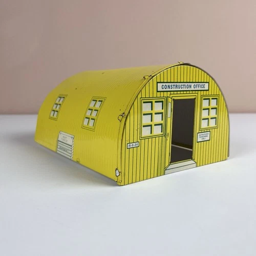 Marx Big Inch Pipeline Quonset Hut Construction Office TIn Litho Building 1959