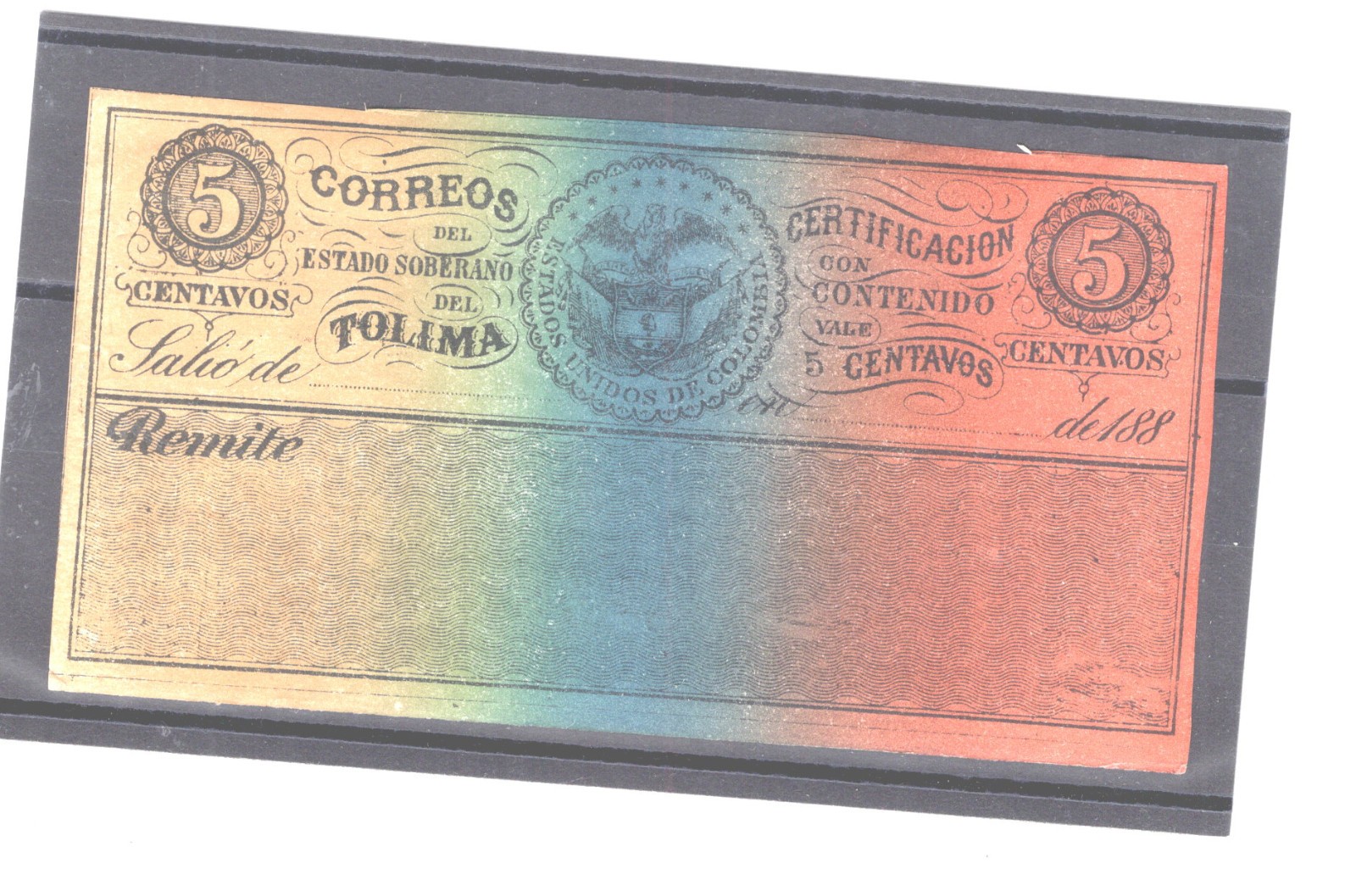 Colombia, Tolima   G7    Cubiertas    unused