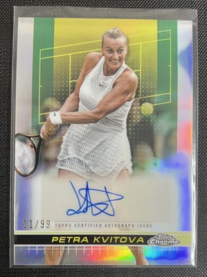 2024 Topps Chrome Tennis Petra Kvitova Auto Silver Refractor /99 CG48