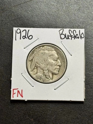 1926 P Buffalo Nickel FN Fine Better Date US 5c Type Coin (Raw19116)