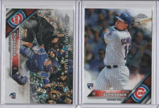 LOT KYLE SCHWARBER RC BASE & ROOKIE DEBUT SPECKLE REFRACTOR 2016 TOPPS CHROME
