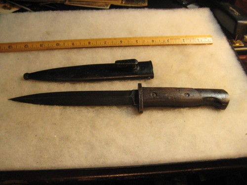 ORIGINAL Portuguese m/948 SMG stiletto dagger type blade bayonet & scabbard
