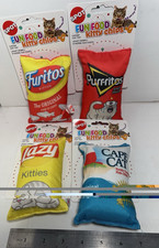 x4 Spot Fun Food Kitty Chips Cat Toy Assorted lot 5" Furitos Purritos Lazy Cape