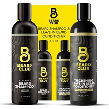 Beard Club Beard Shampoo  Thickening Leave-In Conditioner - 4 oz ea