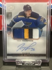 2017-18 Upper Deck Premier Acetate Rookie Auto Patch Tage Thompson /299 #AR-TT