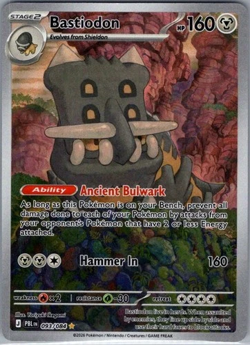 Bastiodon 093/084 ME05: Pitch Black - Pokemon Card - NM