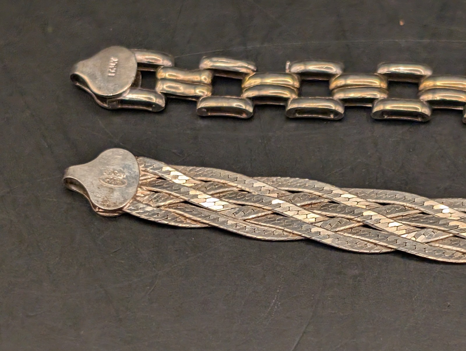 🔥 ITALY SOLID STERLING SILVER MESH TREAD WEAVED … - image 7