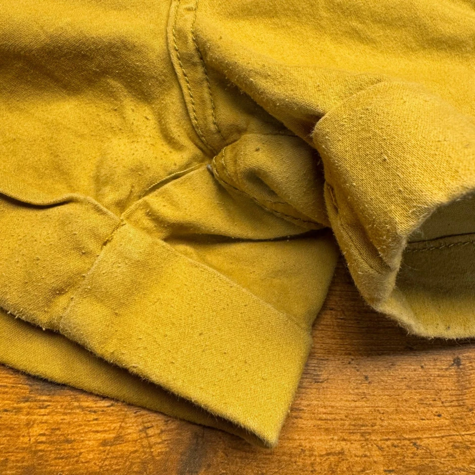 Pantalones cortos de mezclilla para mujer BKE dorados amarillos plisados tiro alto talla XXL Foto 2 de 4