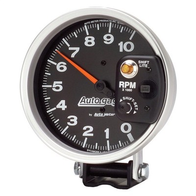 Auto Meter Tachometer 233903; Auto Gage 0-10000 RPM, 5 in. Shift-Lite, Black